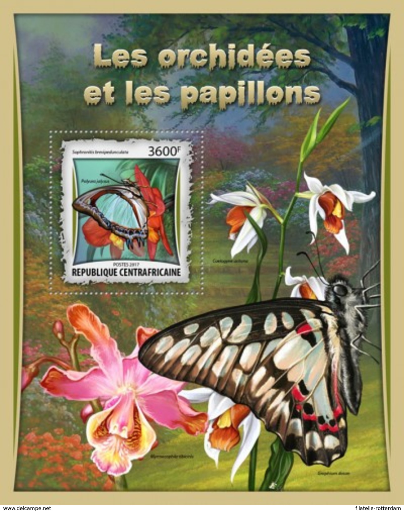 Centraal Afrikaanse Republiek / CAR - Postfris / MNH - Sheet Butterflies 2017 - Centraal-Afrikaanse Republiek