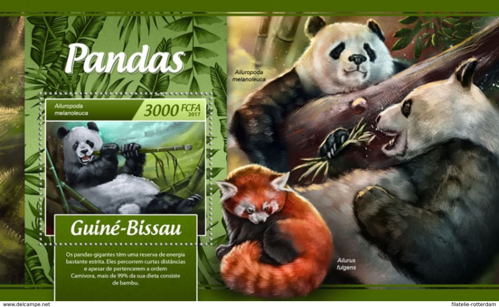 Guinee Bissau - Postfris / MNH - Sheet Pandas 2017 - Guinea-Bissau
