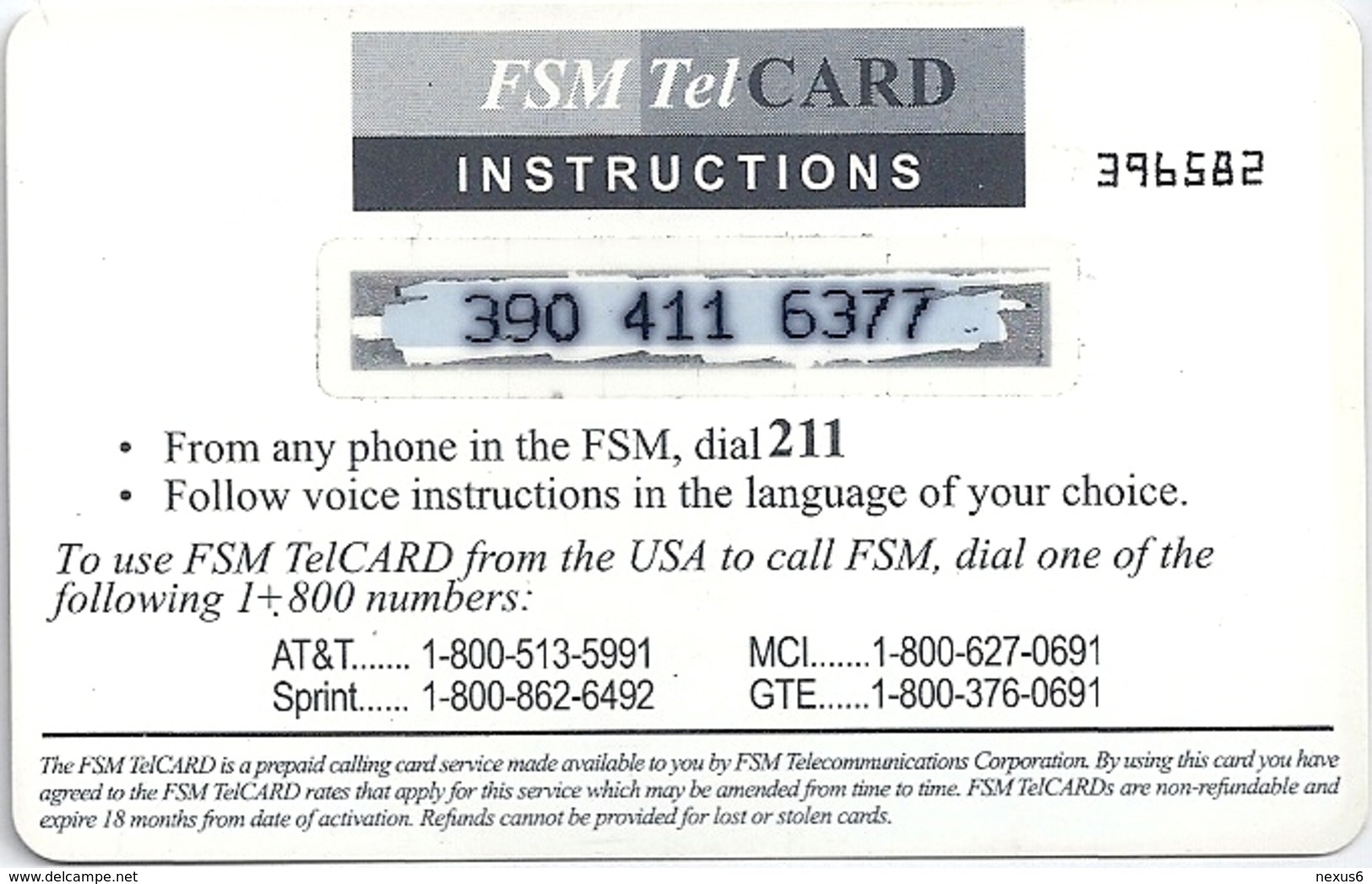 Micronesia - FSMTC - Tomil Community - FSM-R-128 - 10$ Remote Mem. Used - Micronesia