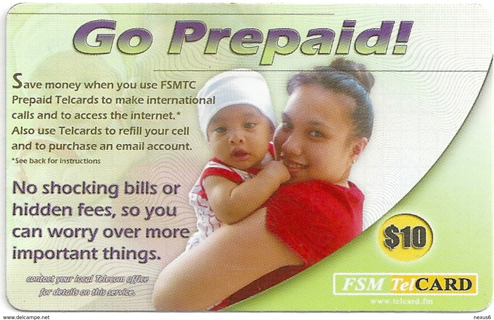 Micronesia - FSMTC - Woman And Baby - FSM-R-009 - 10$ Remote Mem. Used - Micronésie