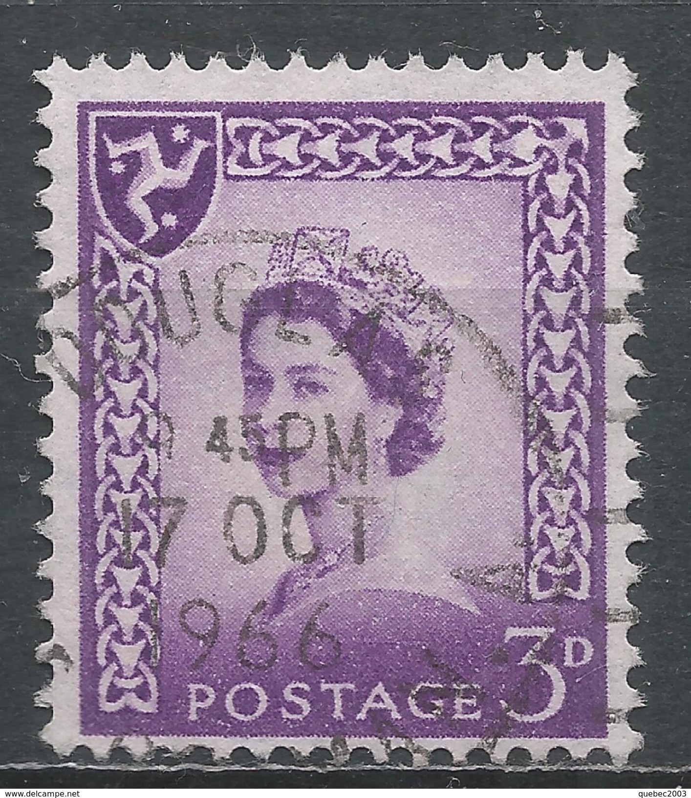 Isle Of Man 1958. Scott #2 (U) Queen Elizabeth II - Man (Ile De)