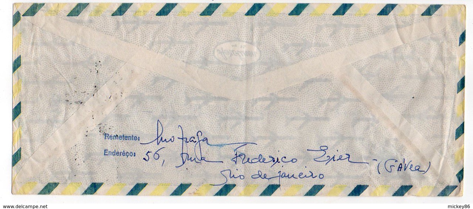 Brésil --1970--lettre Pour PARIS (France)--timbres Sur Lettre-cachets Ronds - Lettres & Documents