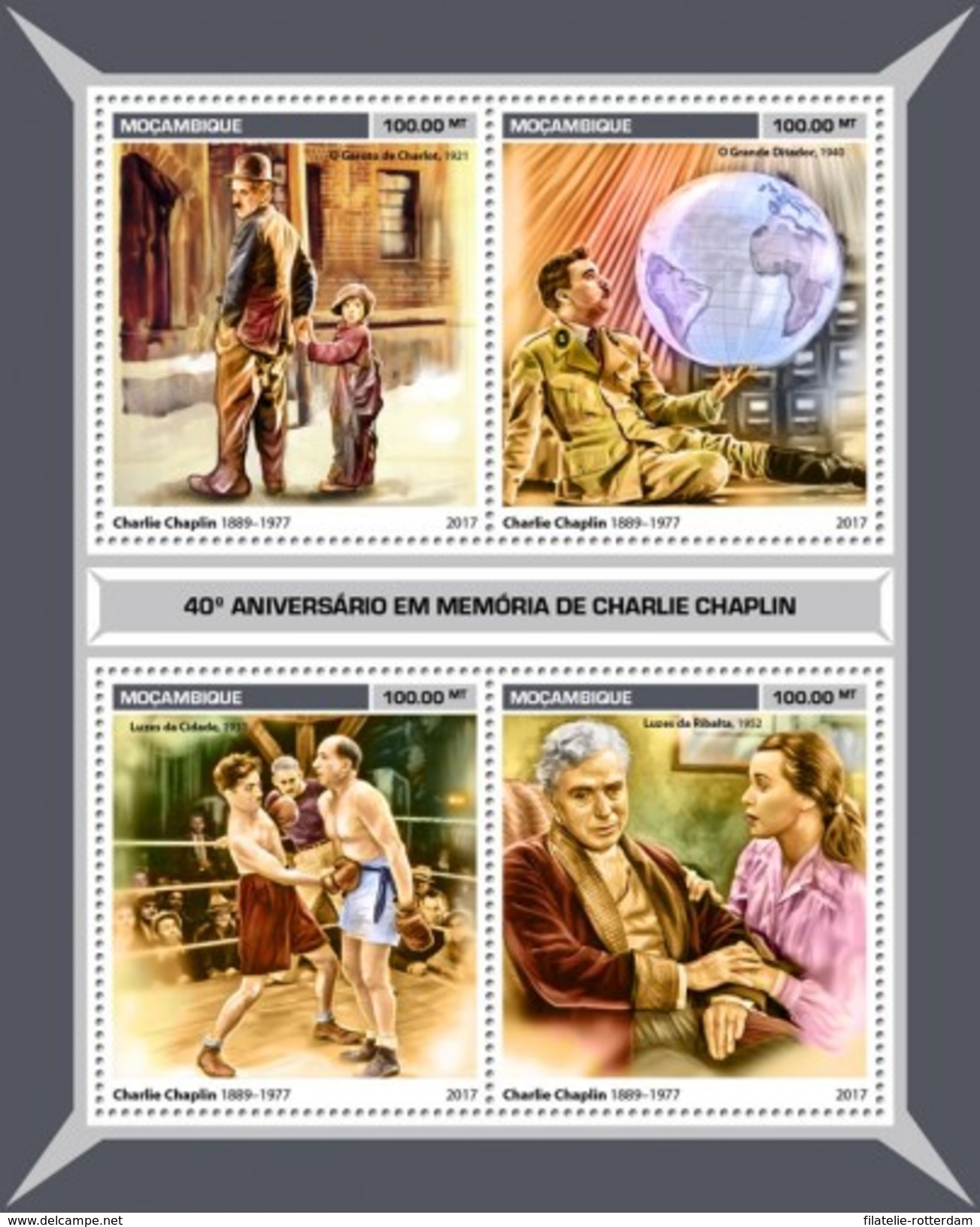 Mozambique - Postfris / MNH - Sheet Charlie Chaplin 2017 - Mozambique