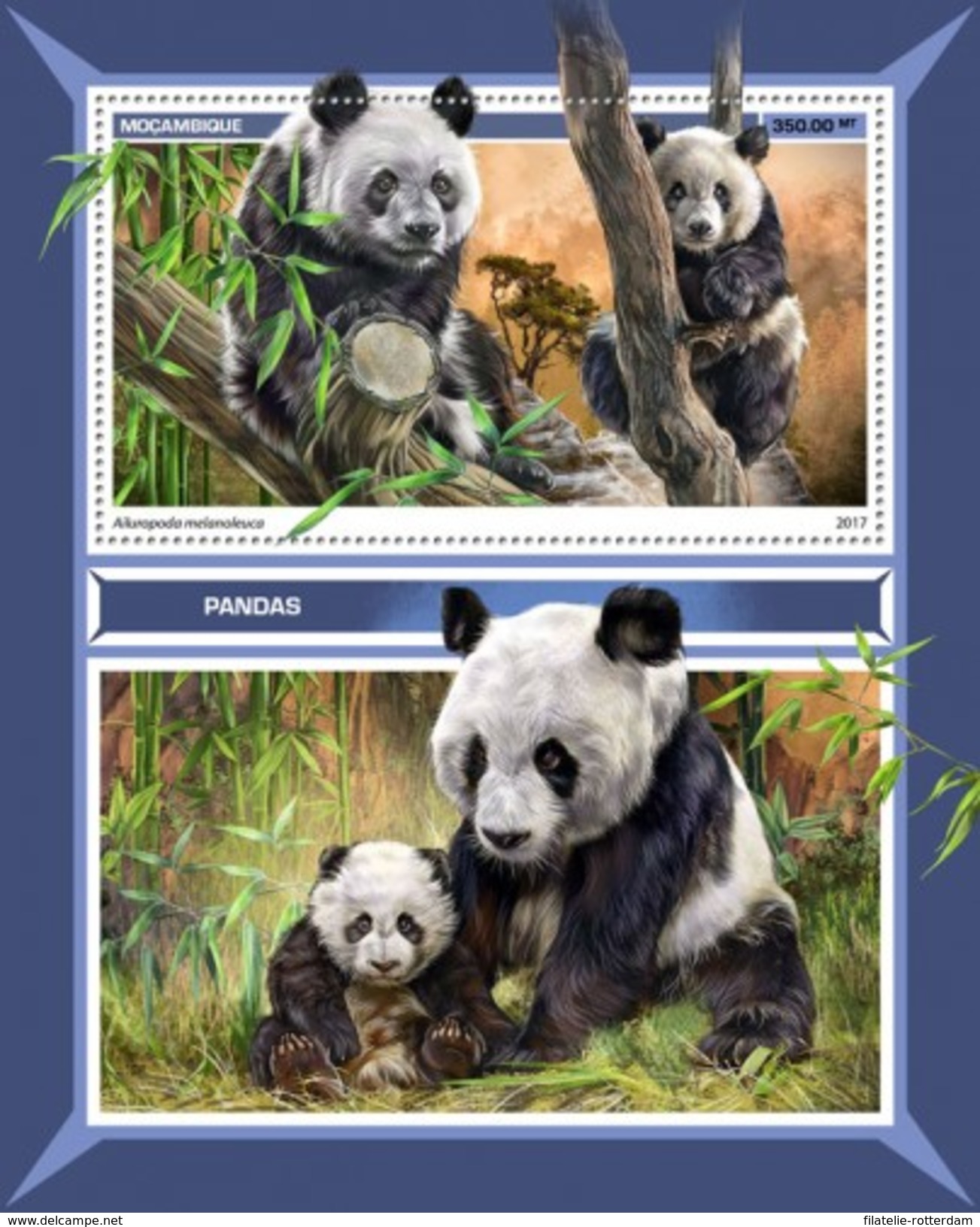 Mozambique - Postfris / MNH - Sheet Panda's 2017 - Mozambique