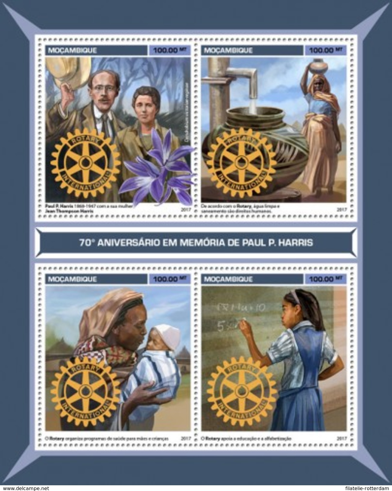 Mozambique - Postfris / MNH - Sheet Paul P. Harris 2017 - Mozambique