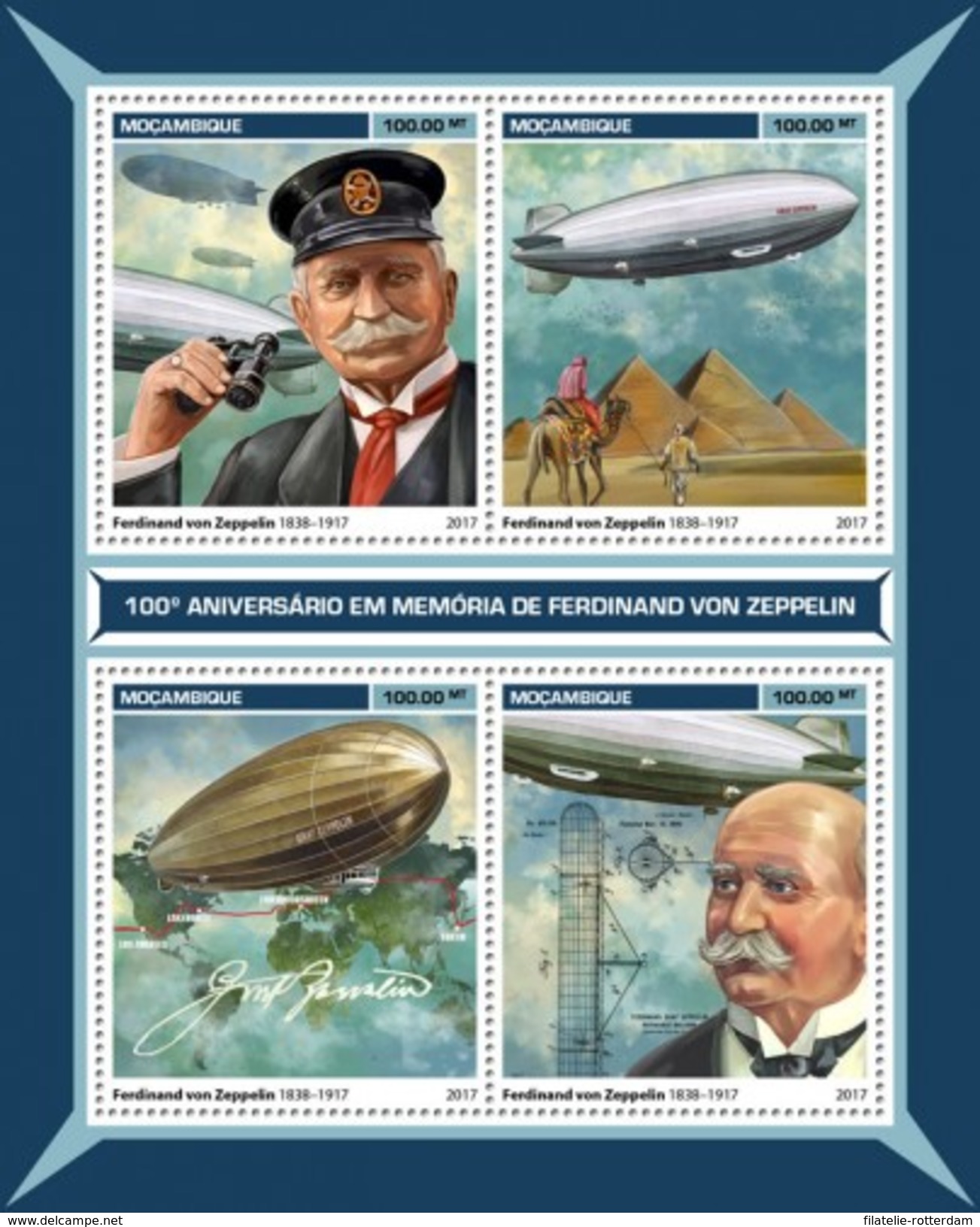 Mozambique - Postfris / MNH - Sheet Zeppelin 2017 - Mozambique