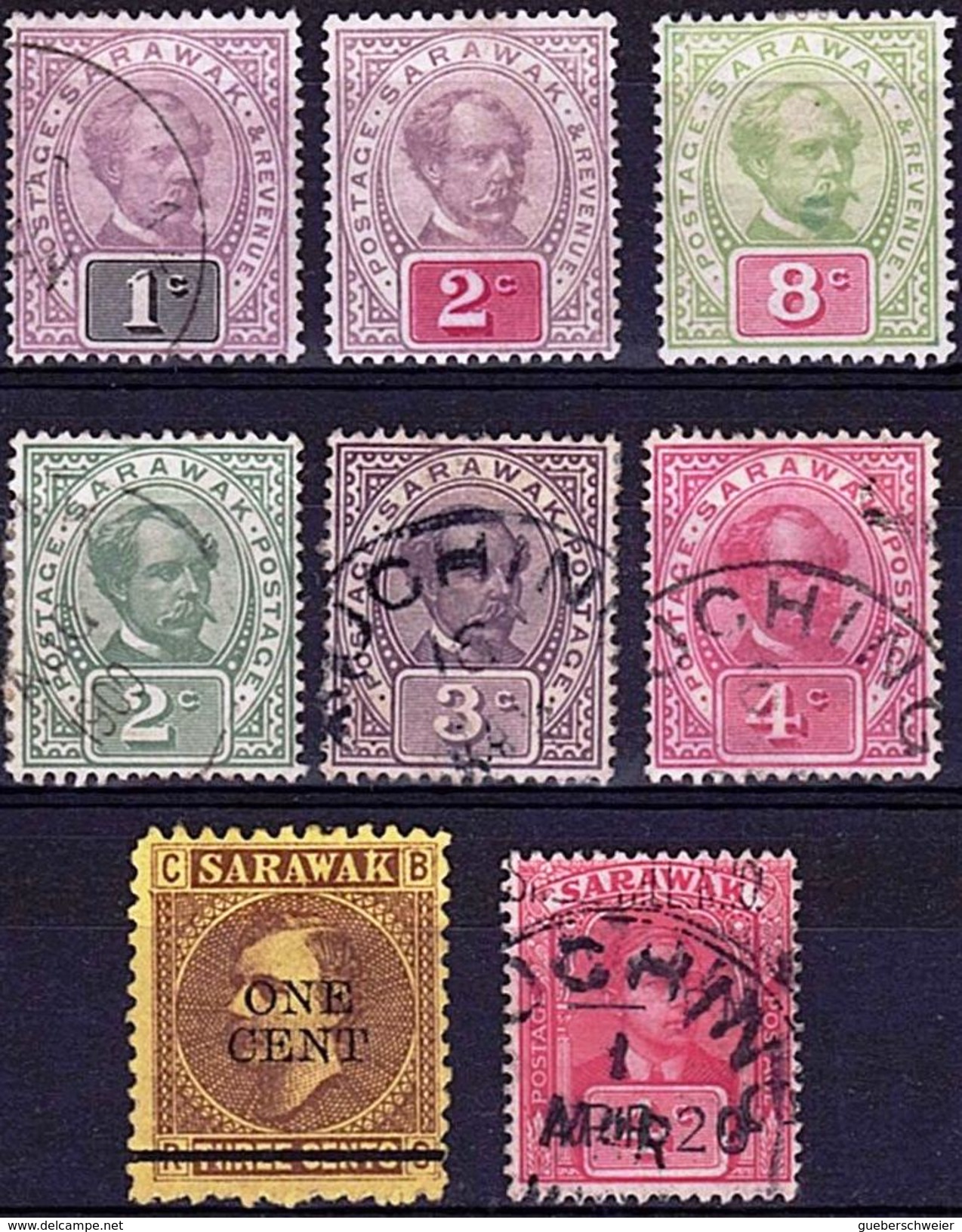 SD 4 - SARAWAK LOT DE 8 TP Entre N°15 Et 47 Neufs*/Oblitérés - Sarawak (...-1963)