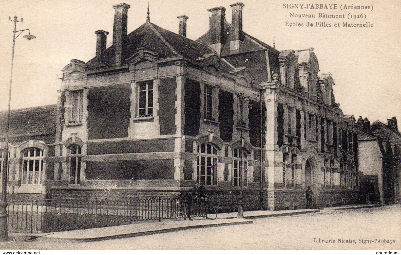 CPA SIGNY L'ABBAYE - NOUVEAU BATIMENT - ECOLES DE FILLES ET MATERNELLE - Sonstige & Ohne Zuordnung