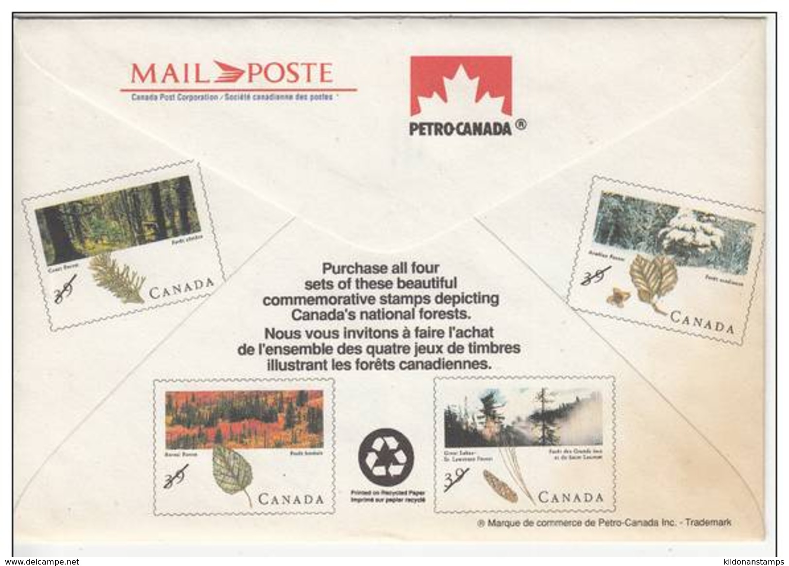 Canada 1990 Minisheets, Full Set, Canada Forests, Sc# 1283a-1286a - Nuovi