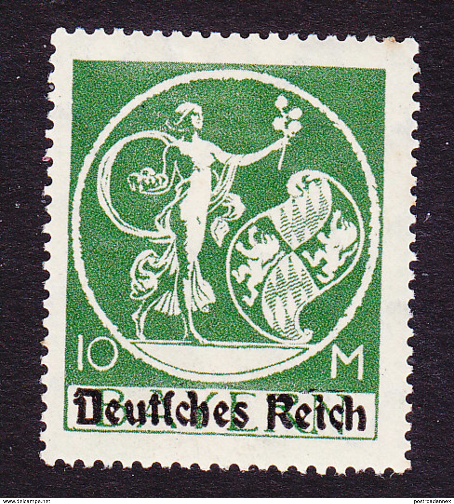 Bavaria, Scott #274, Mint Hinged, Genius Overprinted, Issued 1920 - Other & Unclassified