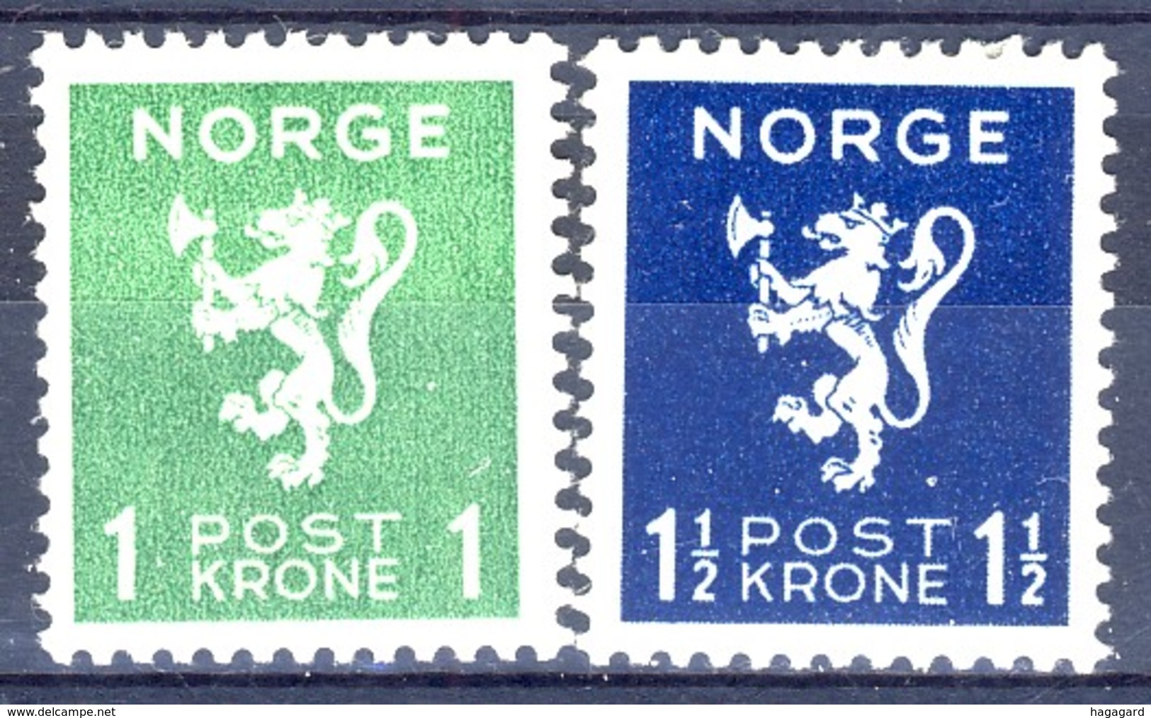 #Norway 1940. Lion-type. Michel 207-08. MH(*). - Unused Stamps