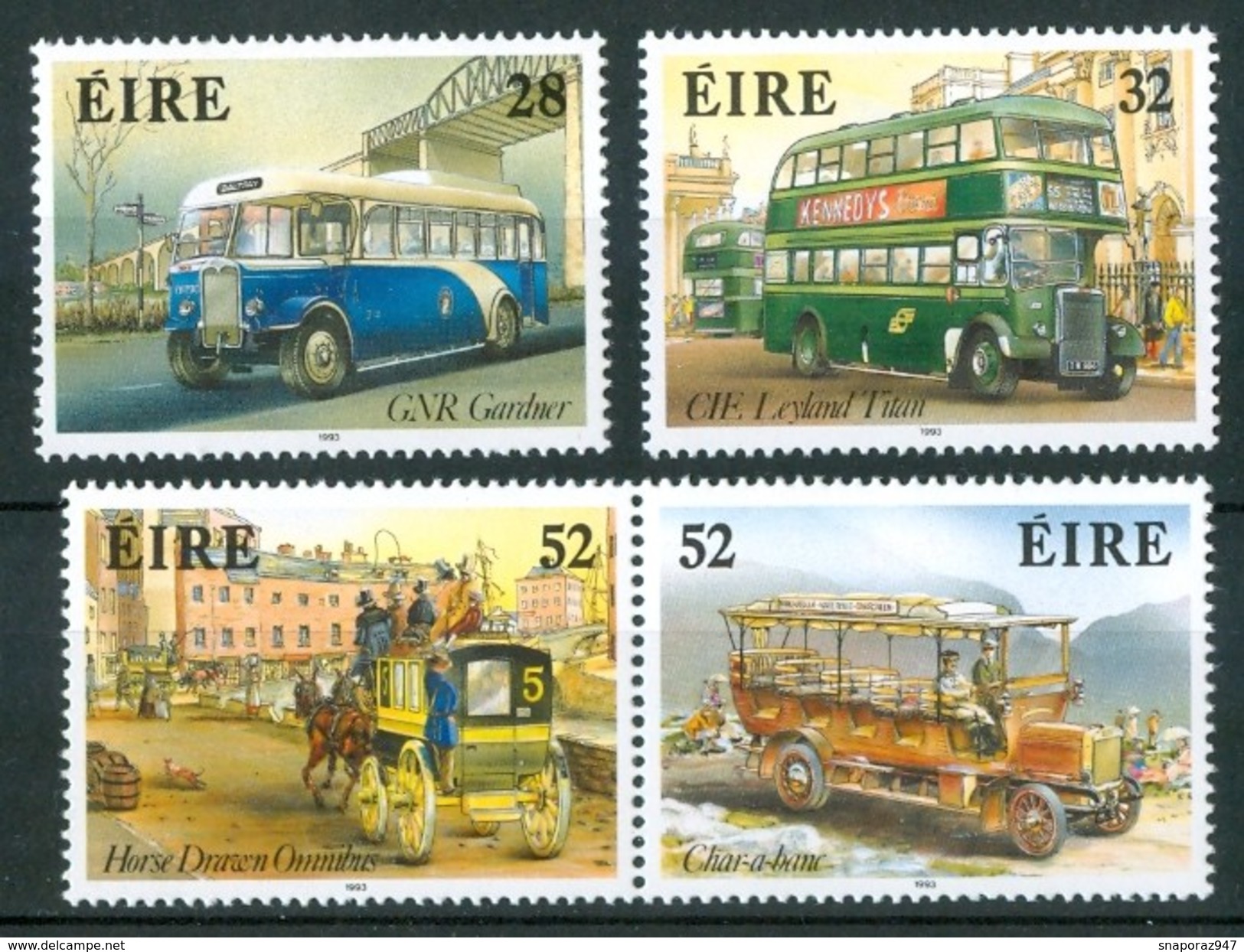 1993 Irlanda Autobus Bus Set MNH** Tra34 - Bus