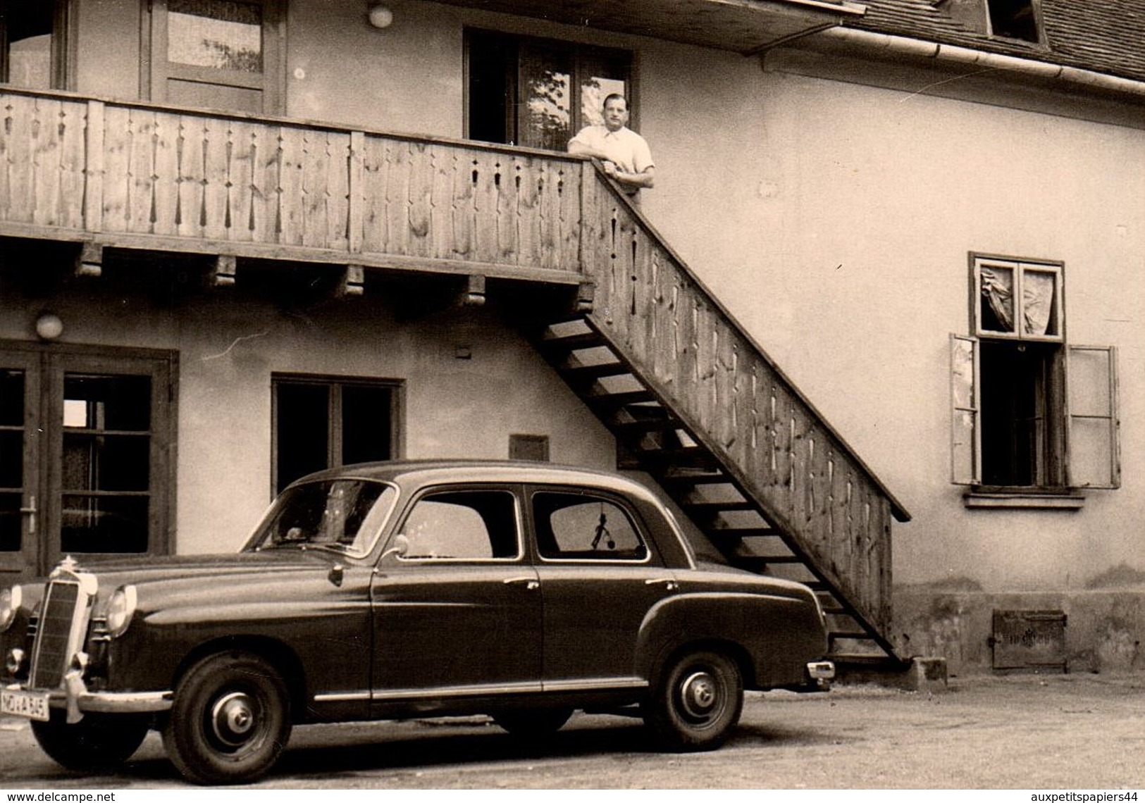 Photo Originale Mercedes 190 B 1959 Et Son Propriétaire - Automobiles