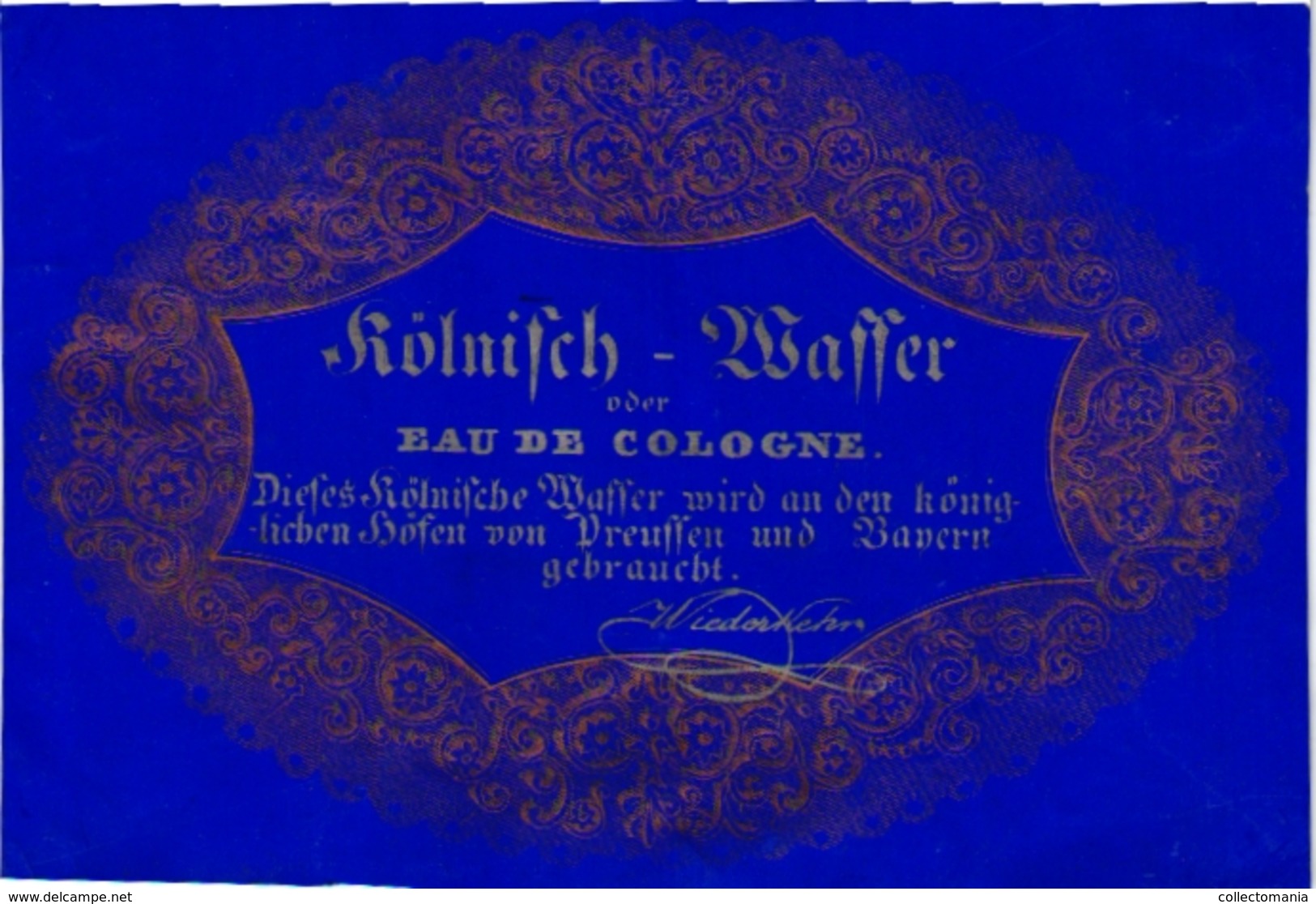 1Carte De Visite Trade CARD KOLNISCH WASSER  Eau De Cologne Used At The Court Of The King In Prussia &Bayern Litho - 1800 – 1899