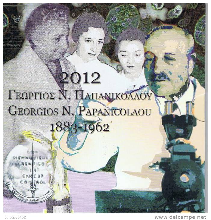 GRIEKENLAND - BU SET 2012 - GEORGIOS N. PAPANICOLAOU + 10 EURO ZILVER - Grecia