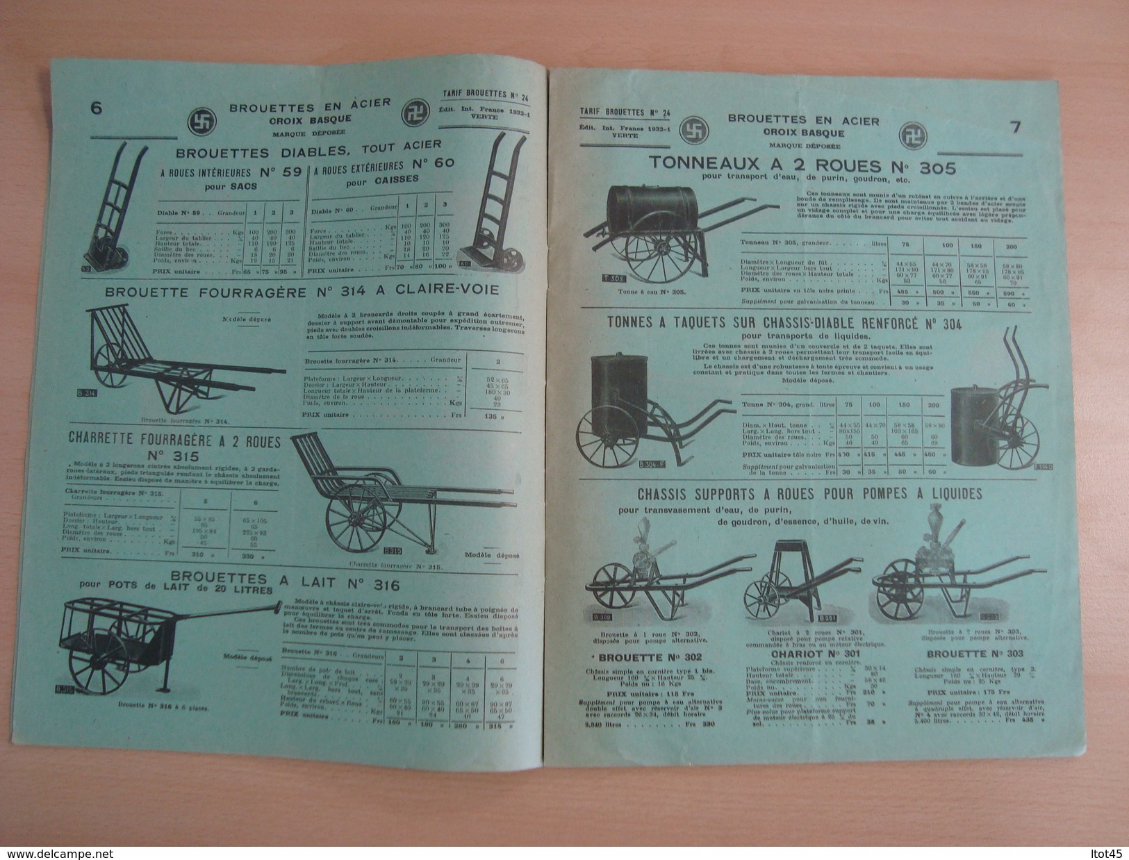 Documents Publicitaires VIVEZ S A "AIR ET FEU" ARGENTEUIL BROUETTES 1932 - Autres & Non Classés