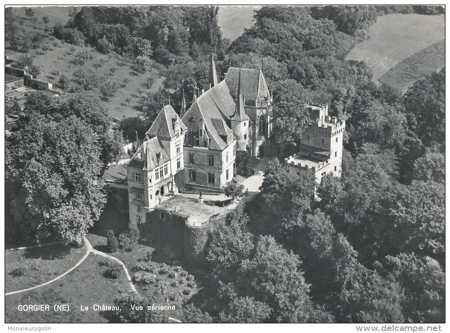 SUISSE ))  GORGIER     Le Chateau, Vue Aérienne   CPSM - Gorgier