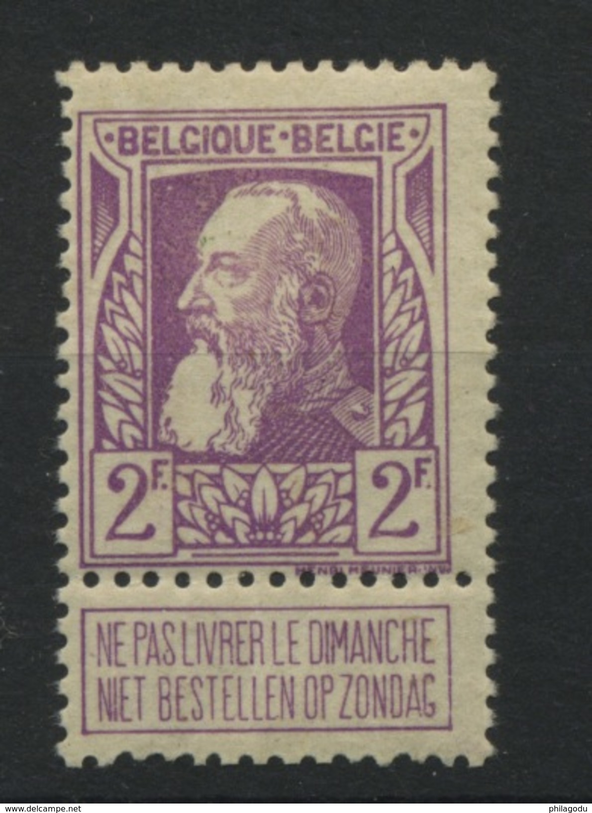 2 F   N° 80 ** Centrage Correct  ** Cote 575 &euro; (en 2019) - 1905 Grosse Barbe