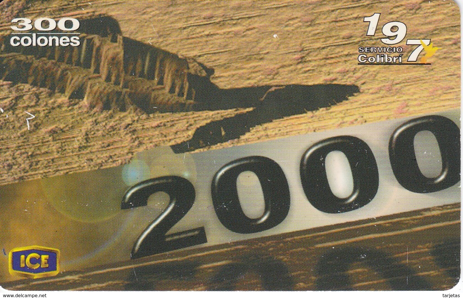 TARJETA DE COSTA RICA DE VISION 2000 - Costa Rica