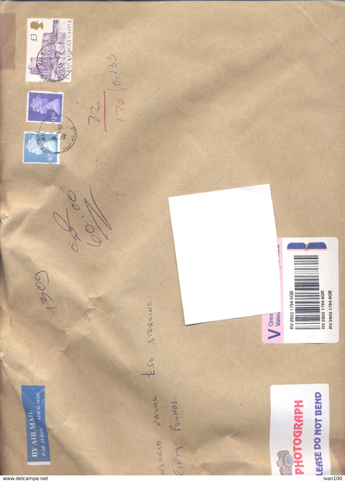 2001. Great Britain, The Letter Sent By V-valuable Post To Moldova - Covers & Documents