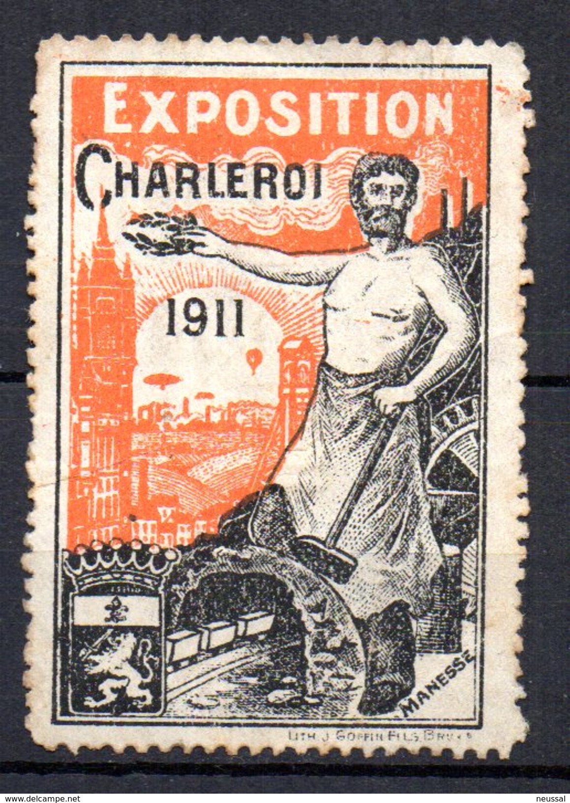 Viñeta De Exposicion Charleroi De 1911. - Other & Unclassified