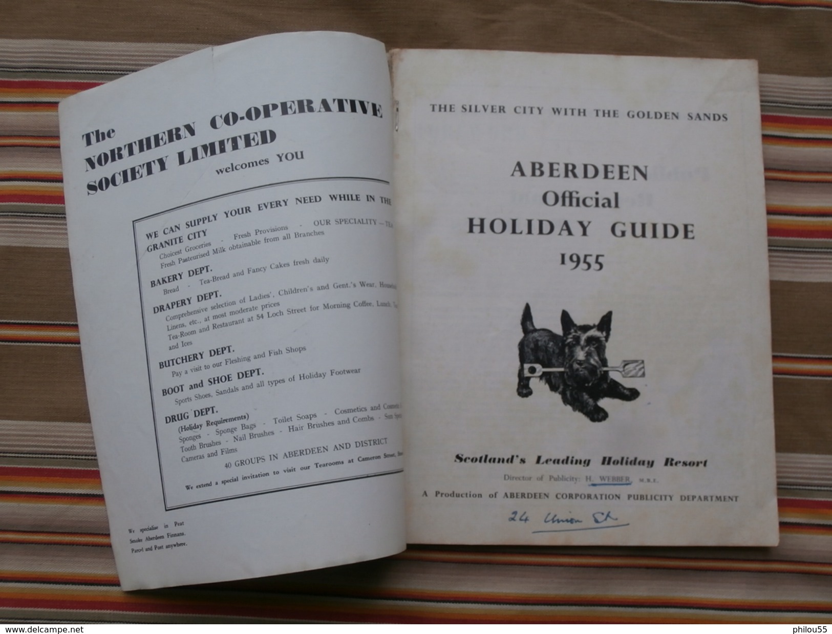 Ecosse ABERDEEN Official HOLIDAY GUIDE1955 TOP Pub