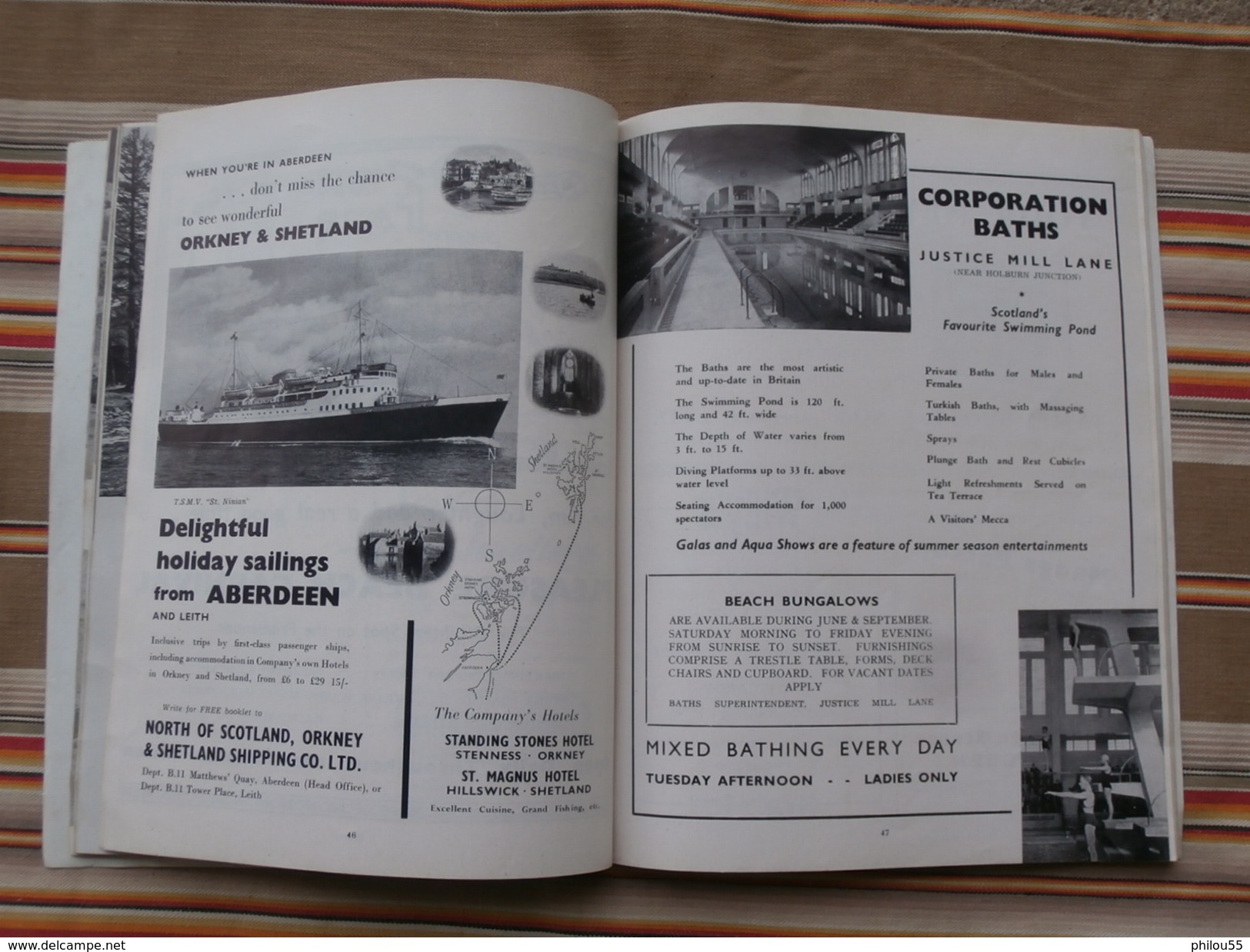 Ecosse ABERDEEN Official HOLIDAY GUIDE1955 TOP Pub