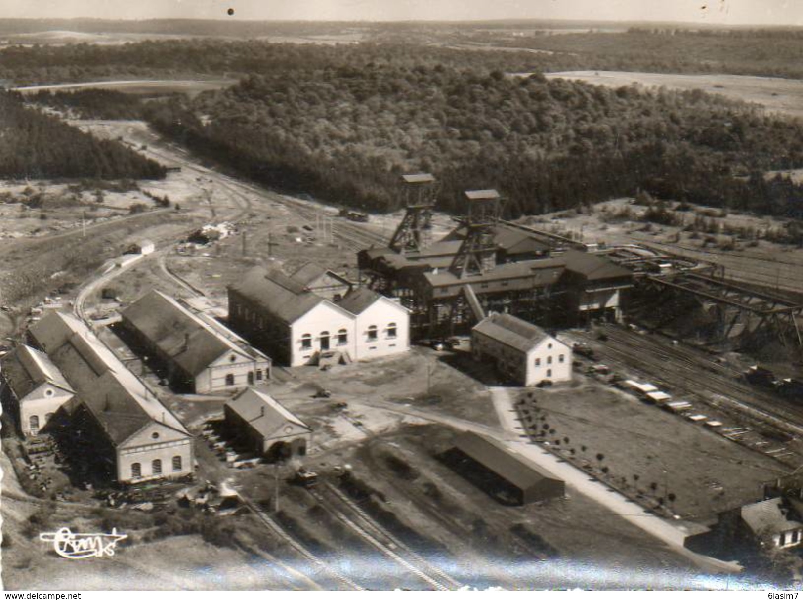 CPSM Dentelée - MANCIEULLES (54) - Vue Aérienne Sur La Mine De St-Pierremont En 1950 - Autres & Non Classés