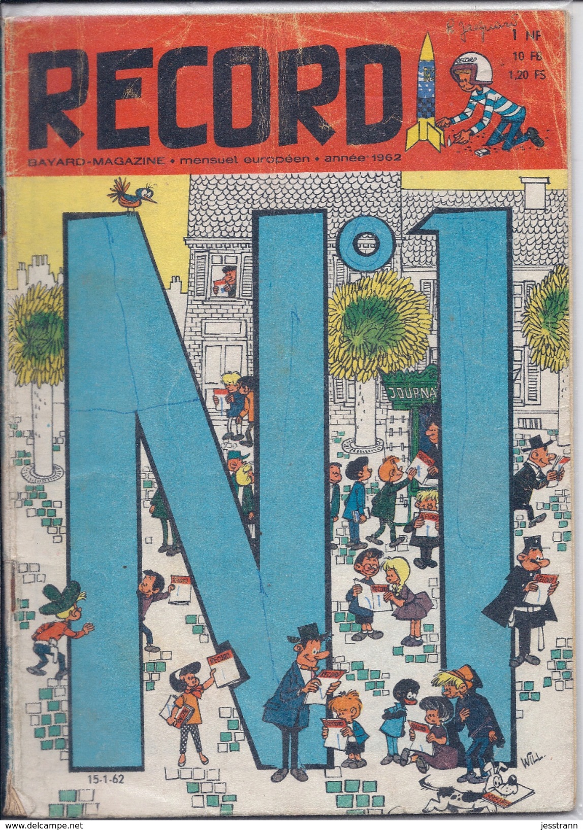 RECORD- N° 1-- LES DEBUTS DES AVANTURES D IZNOGOOD-  1962- 3 SCANS- USAGE- MAIS COMPLET - Autre Magazines