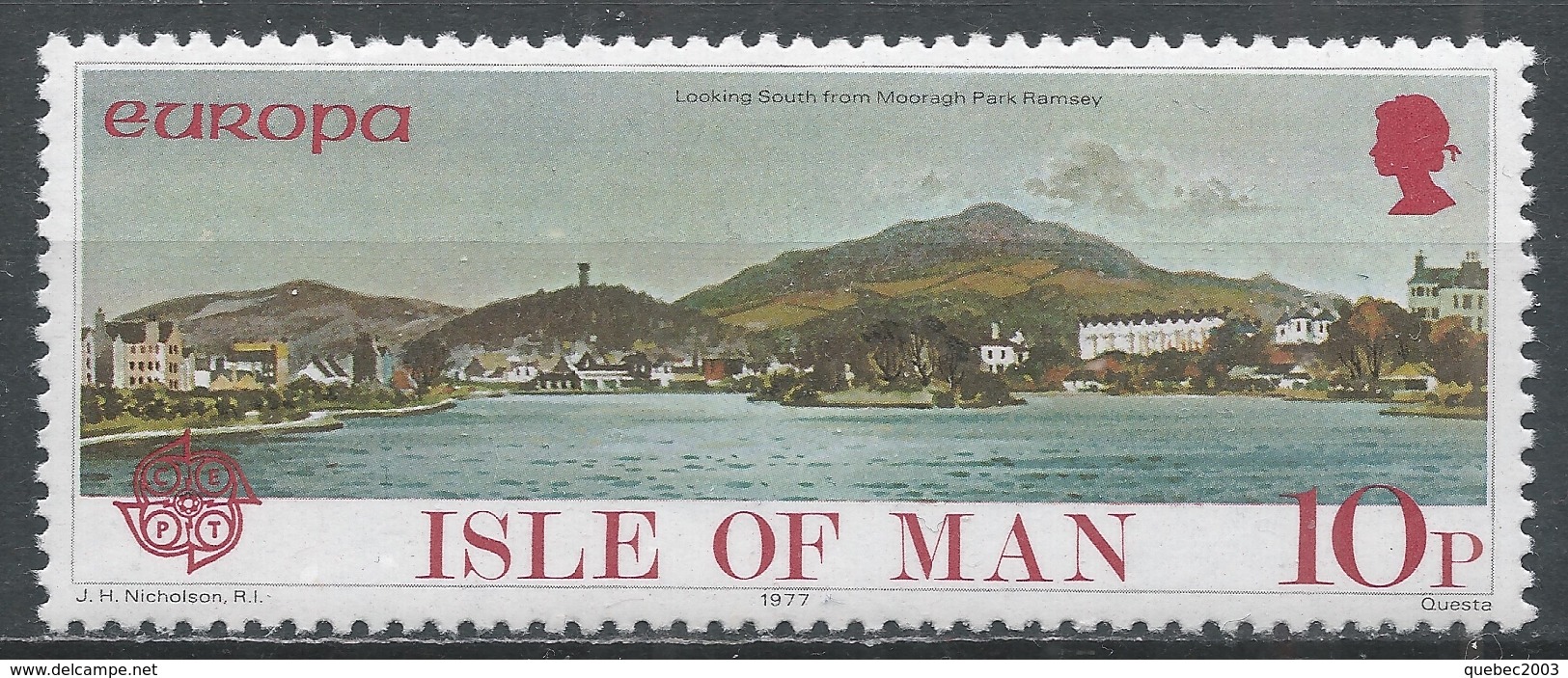 Isle Of Man 1977. Scott #100 (MNH) Europa, Looking South From Moonragh Park, Ramsey - Man (Ile De)