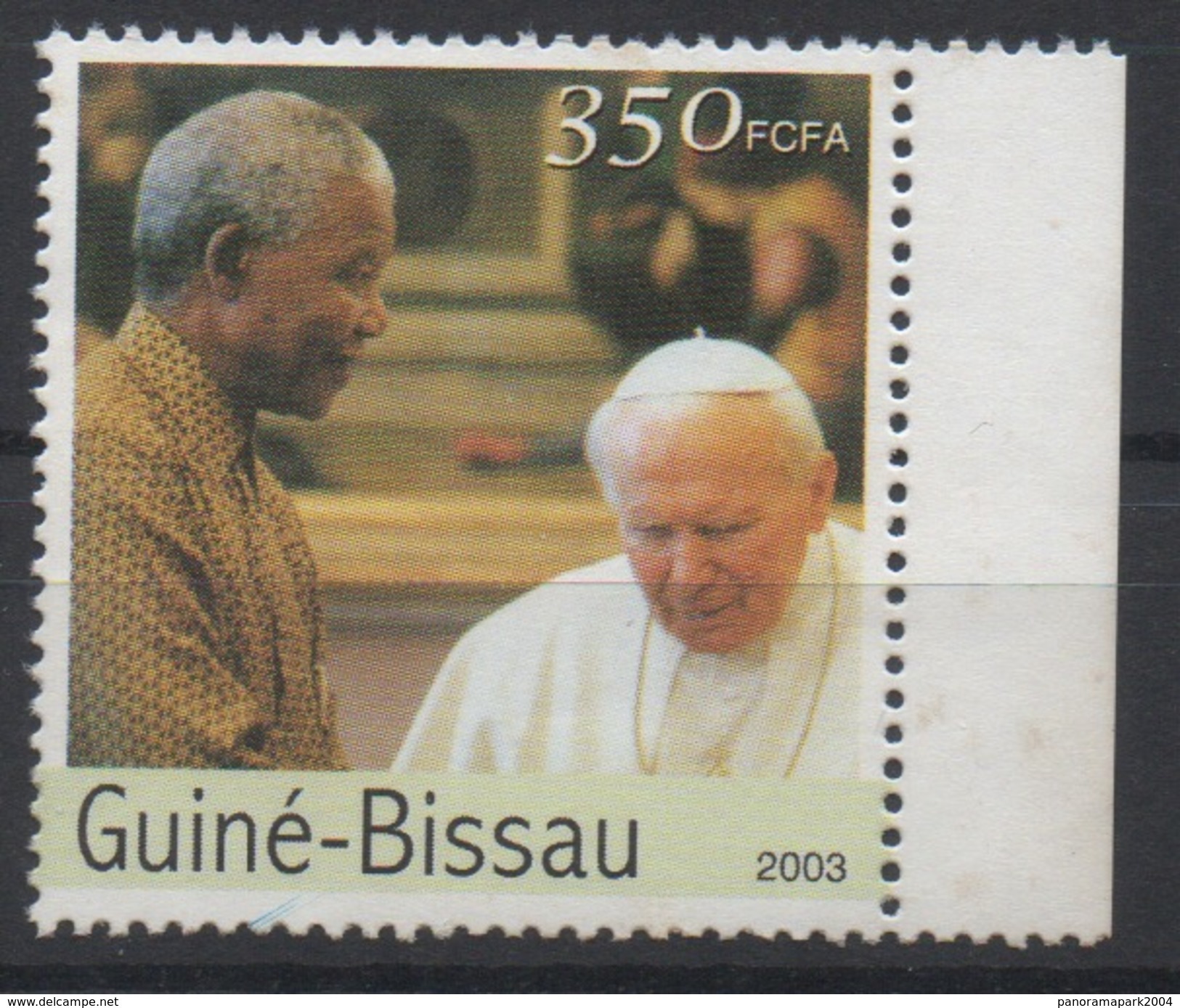 Guiné-Bissau Guinea Guinée Bissau 2003 Mi. 2614 Pape Pope Papst John Paul II Nelson Mandela Madiba SCARCE ! - Autres & Non Classés