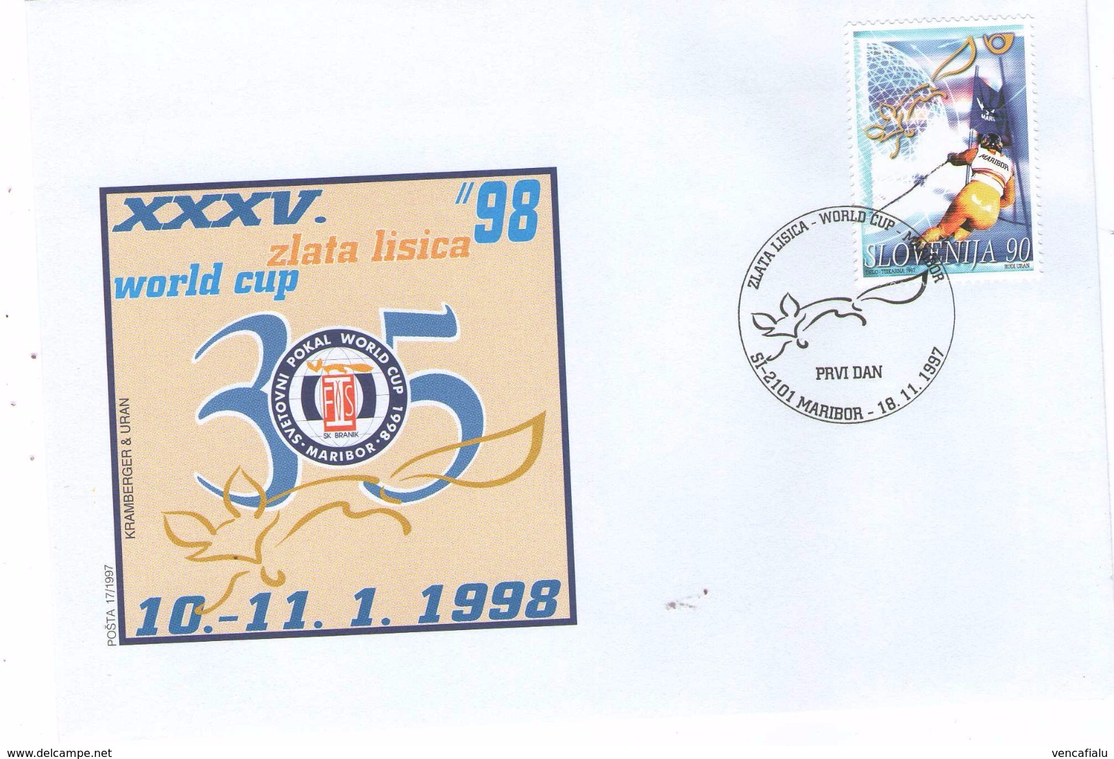 Slovenia 1998 - Worldchampionchip, FDC - Jet-Ski