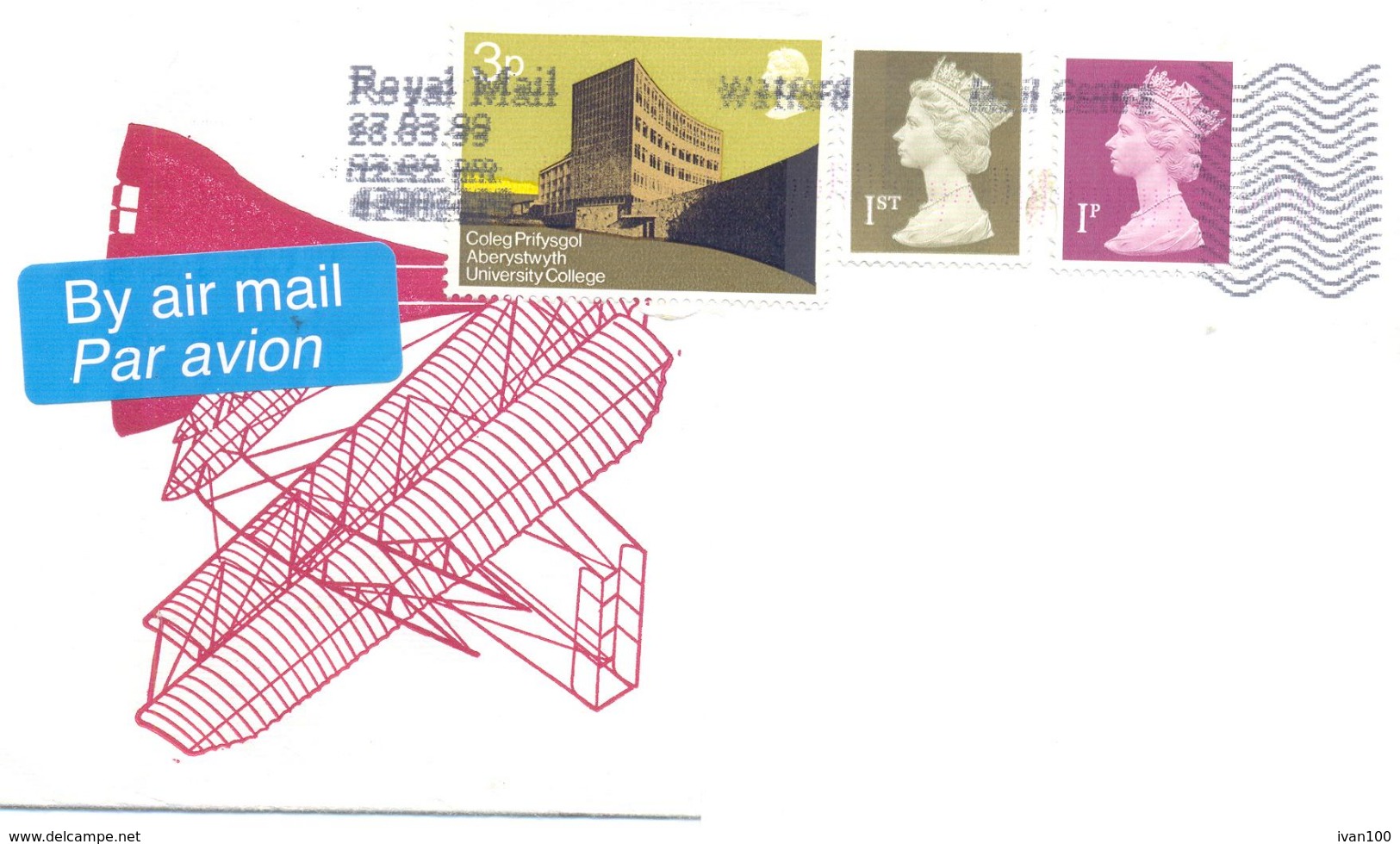 1999. Great Britain, The Letter Sent By Air-mail Post To Moldova - Lettres & Documents