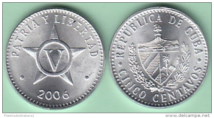 2006-MN-10 CUBA 2006 5c ALUMINIUM. UNC. - Cuba