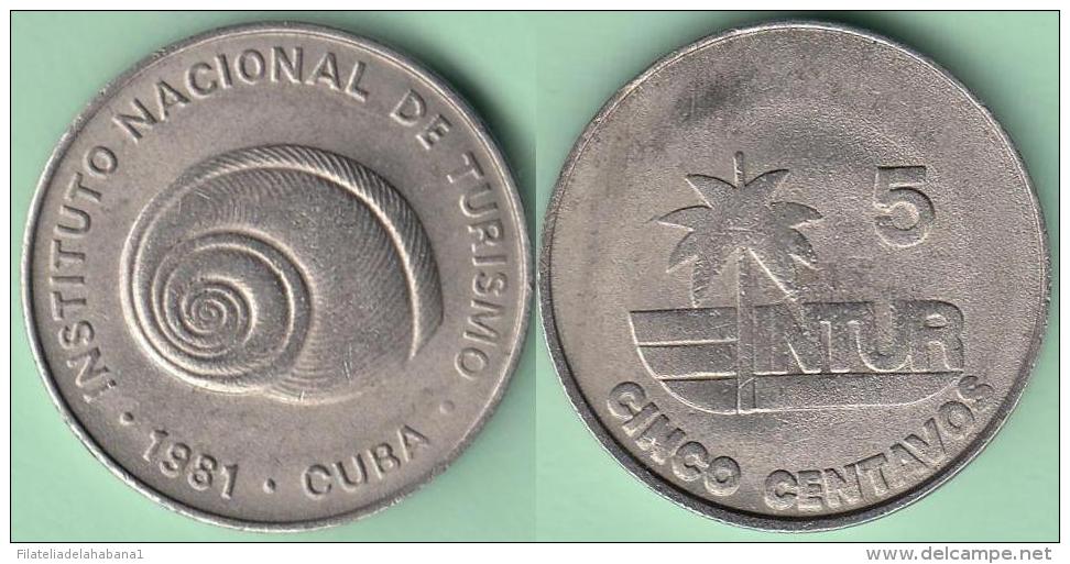 1981-MN-121 CUBA 1981 INTUR 5c Cuc POLIMITA SNAIL. CUPRO-NI. UNC. - Cuba