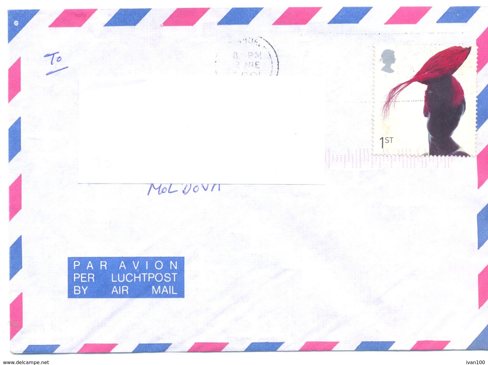 2001. Great Britain, The Letter Sent By Air-mail Post To Moldova - Briefe U. Dokumente