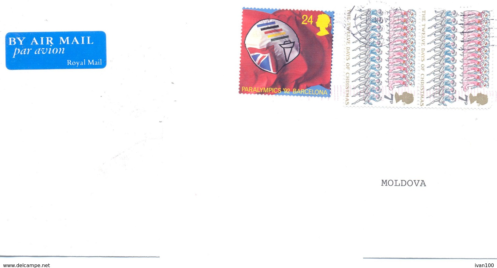 2001. Great Britain, The Letter Sent By Air-mail Post To Moldova - Cartas & Documentos