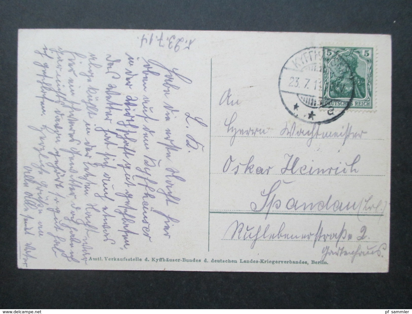 AK 1914 Kaiser Wilhelm Denkmal A. D. Kyffhäuser. Amtl. Verkaufsstelle D. Kyffhäuser Bundes D. Deutschen Kriegerverbandes - Kyffhaeuser