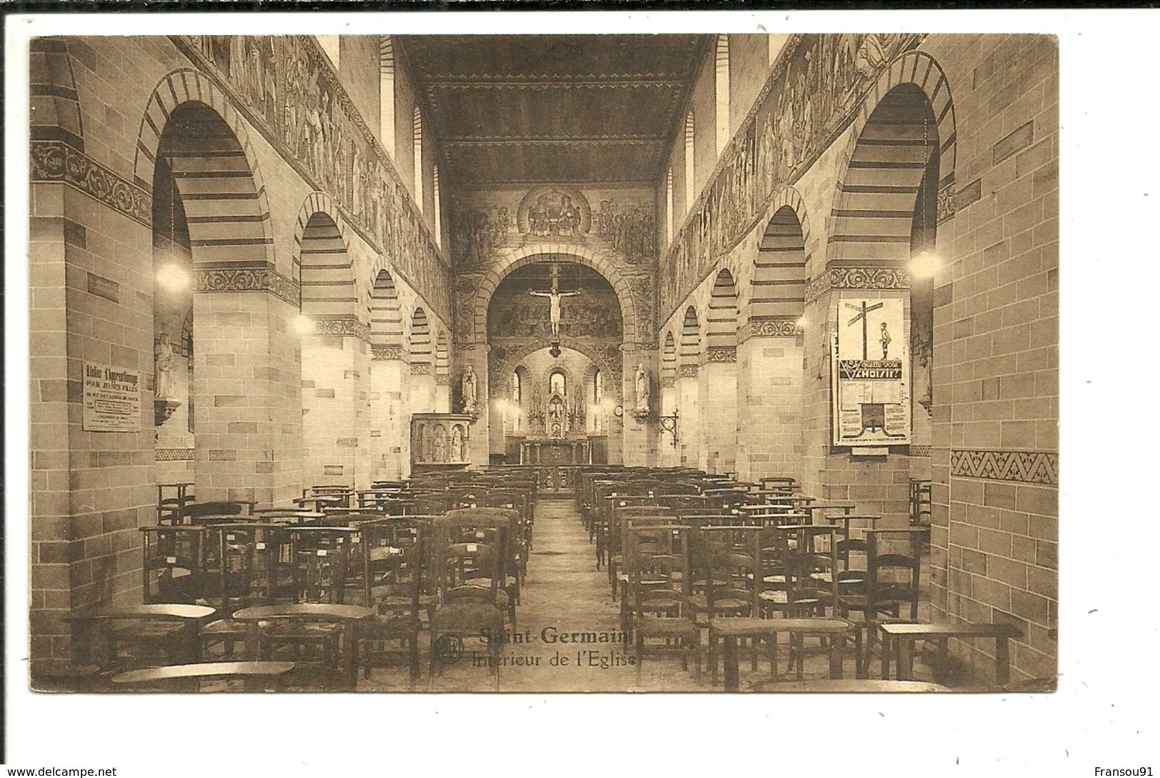 Saint Germain ( Belgique Eghezee ) Intérieur De L'Eglise - Eghezée