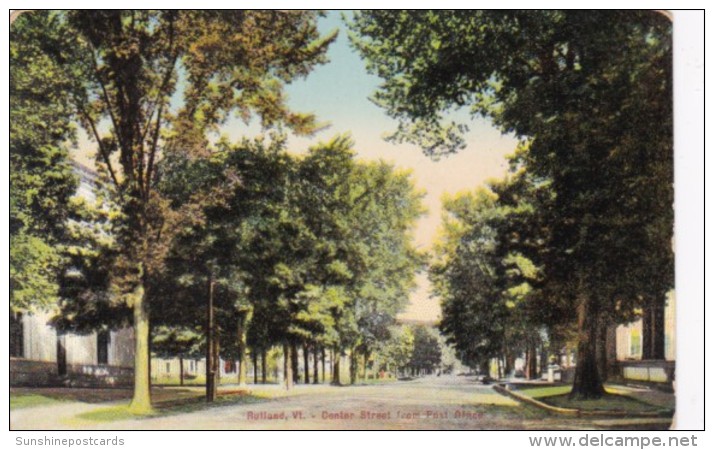 Vermont Rutland Center Street From Post Office - Rutland