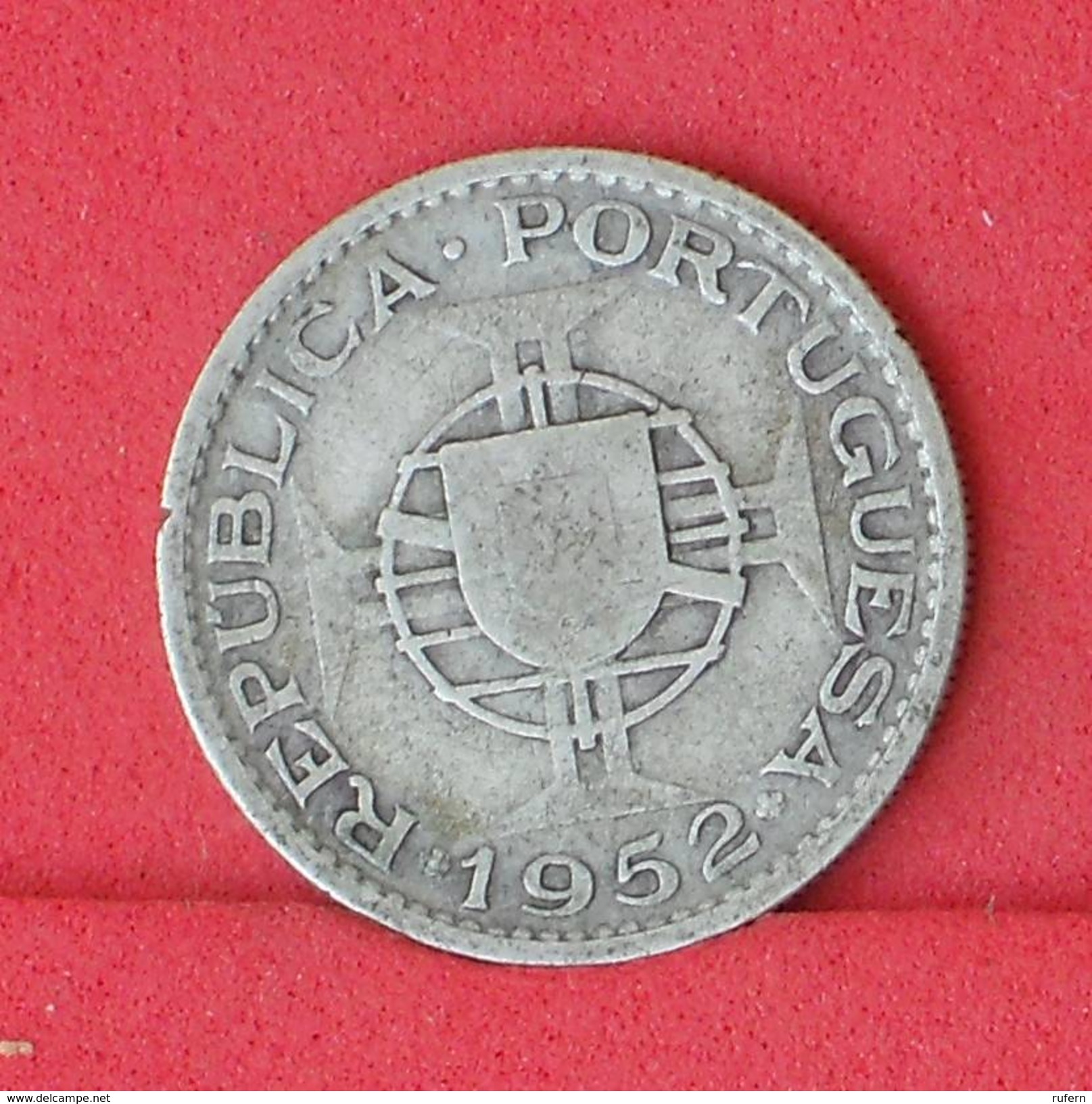 ANGOLA 10 ESCUDOS 1952 - 5 GRS 0,720 SILVER   KM# 73 - (Nº18009) - Angola