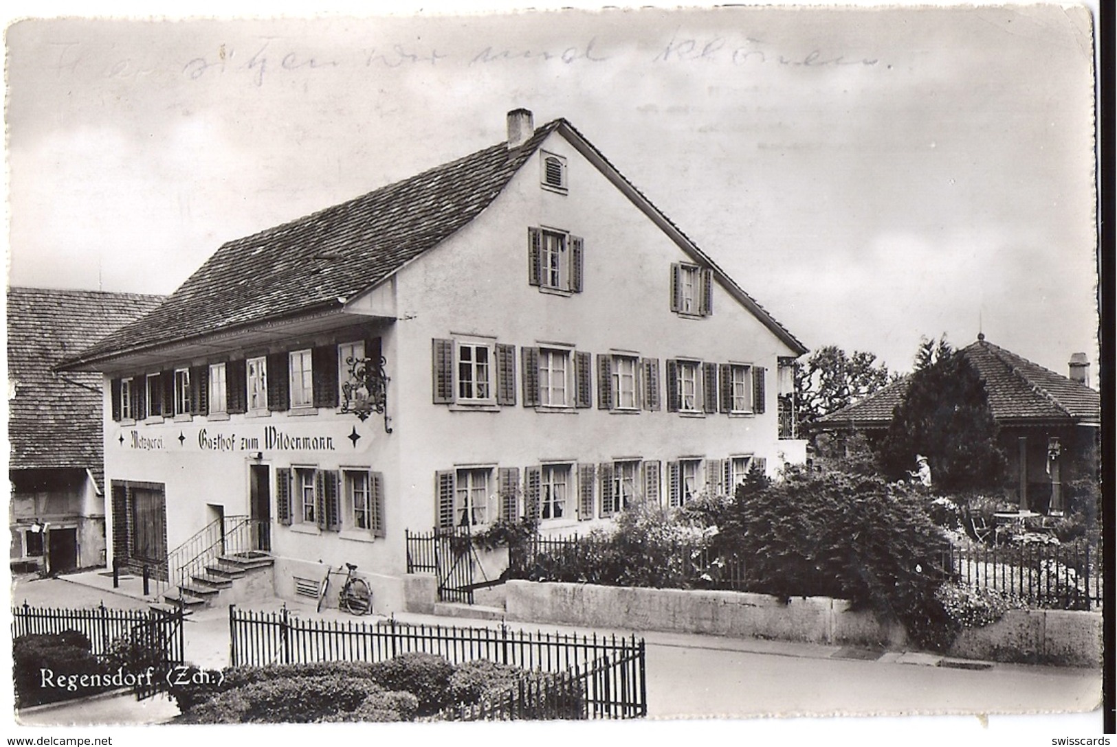 REGENSDORF: Gasthof U. Metzgerei Zum Wildenmann 1953 - Dorf