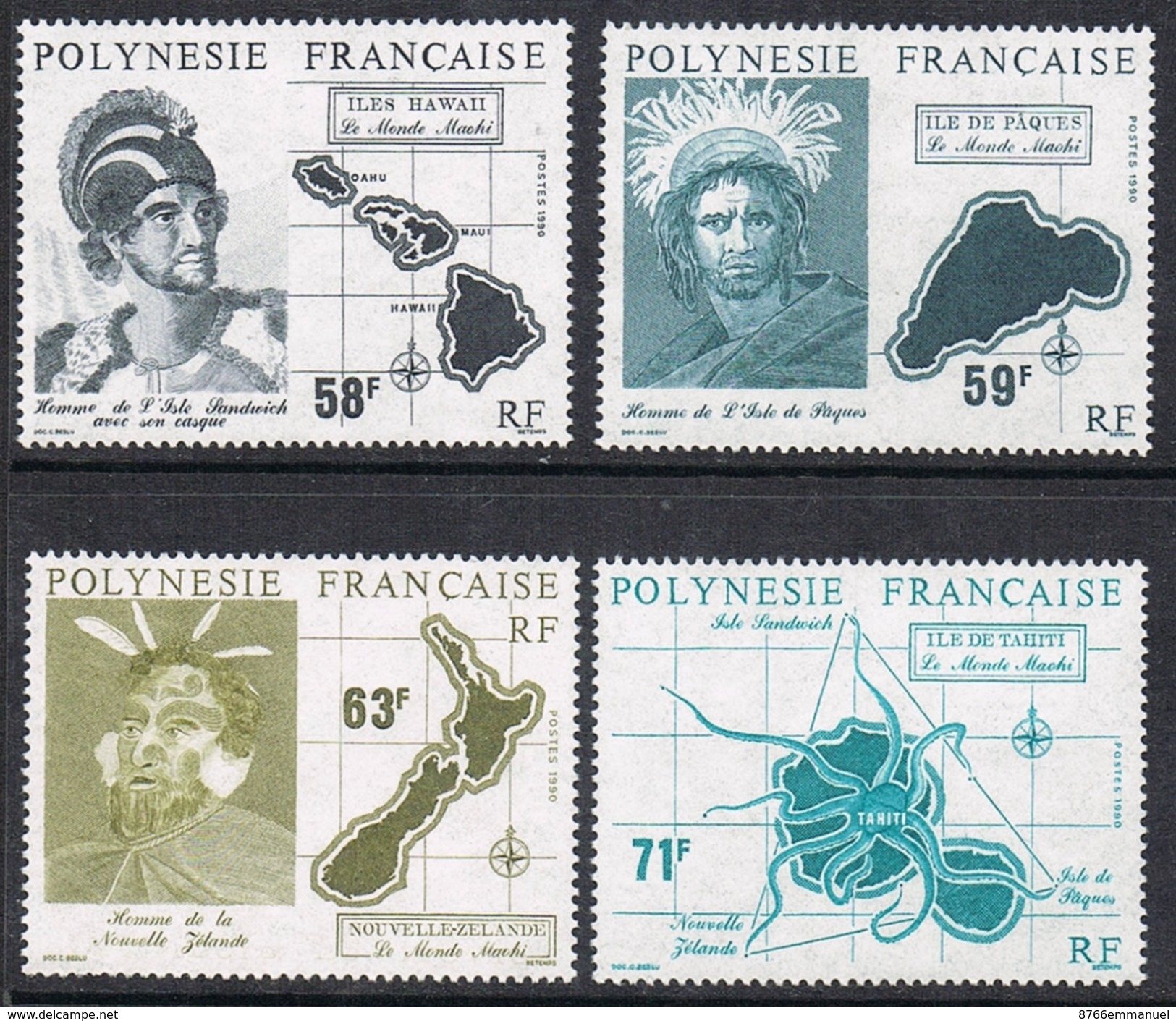 POLYNESIE N°354 A 357 N** - Unused Stamps