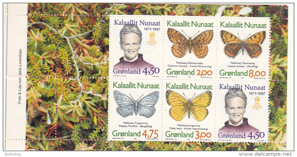 Greenland Booklet 1997 Butterflies, Queen Margrethe - Booklets