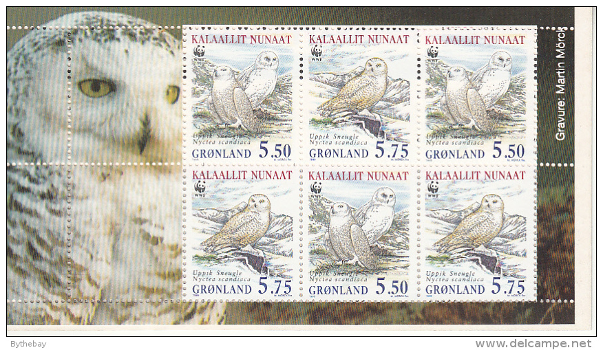 Greenland Booklet 1999 Snowy Owls - World Wildlife Fund - Postzegelboekjes