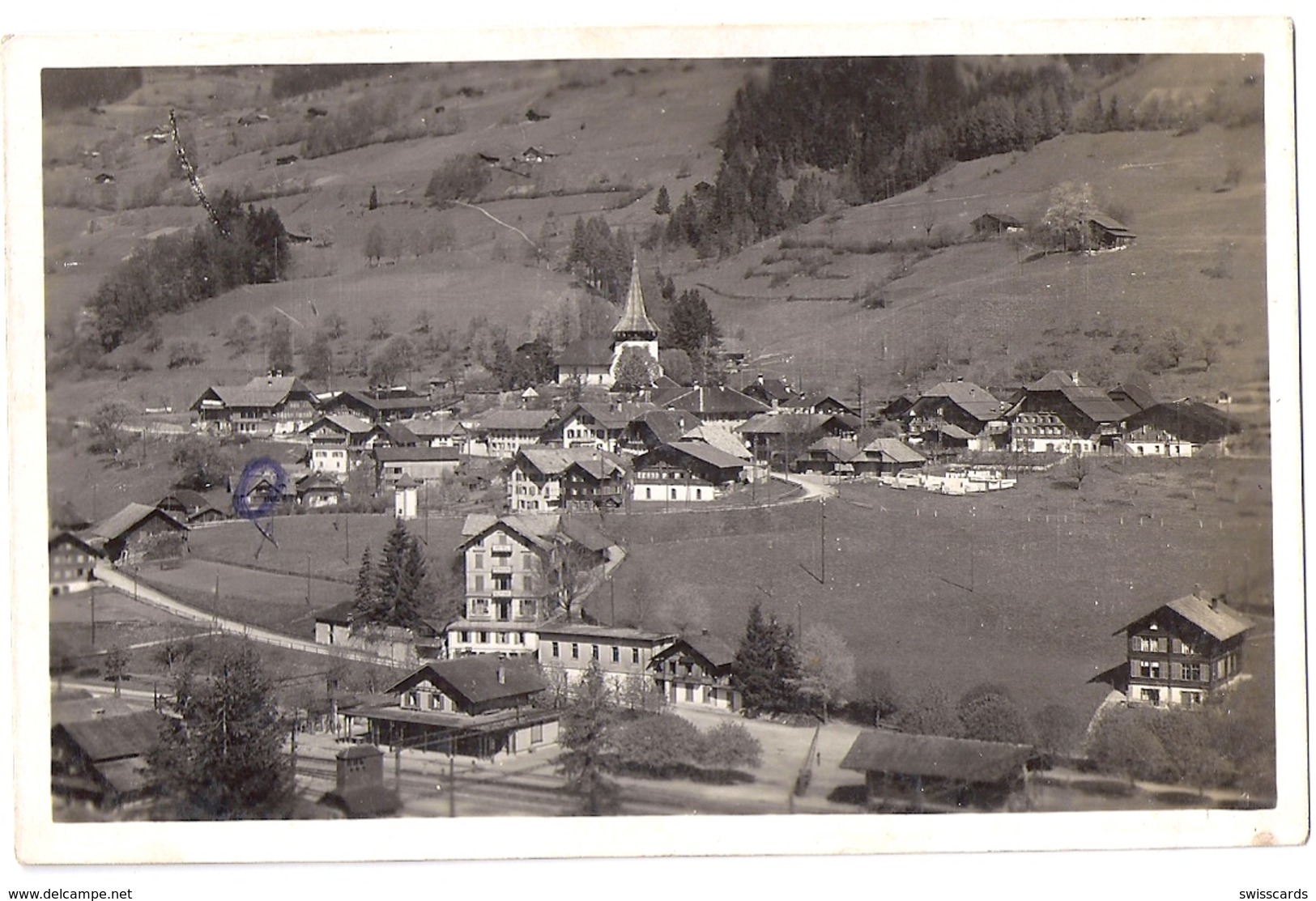 ERLENBACH: Bahnhof Mit Dorf ~1930 - Erlenbach Im Simmental