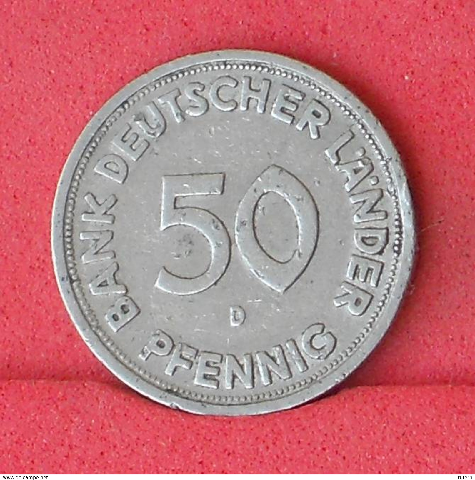 GERMANY FEDERAL REPUBLIC 50 PFENING 1949 D -    KM# 104 - (Nº18035) - 50 Pfennig