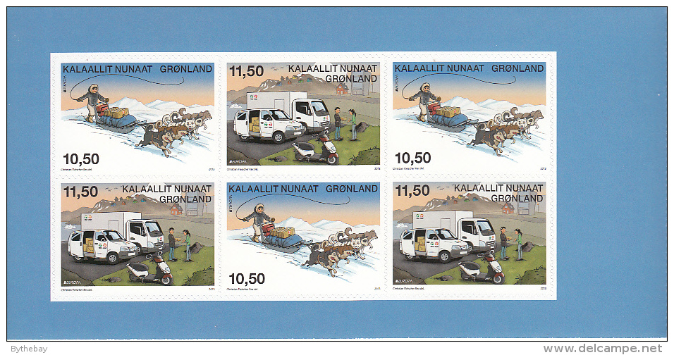 Greenland Booklet 2013 EUROPA - Mail Delivery - Via Dogsled, Postal Trucks - Carnets