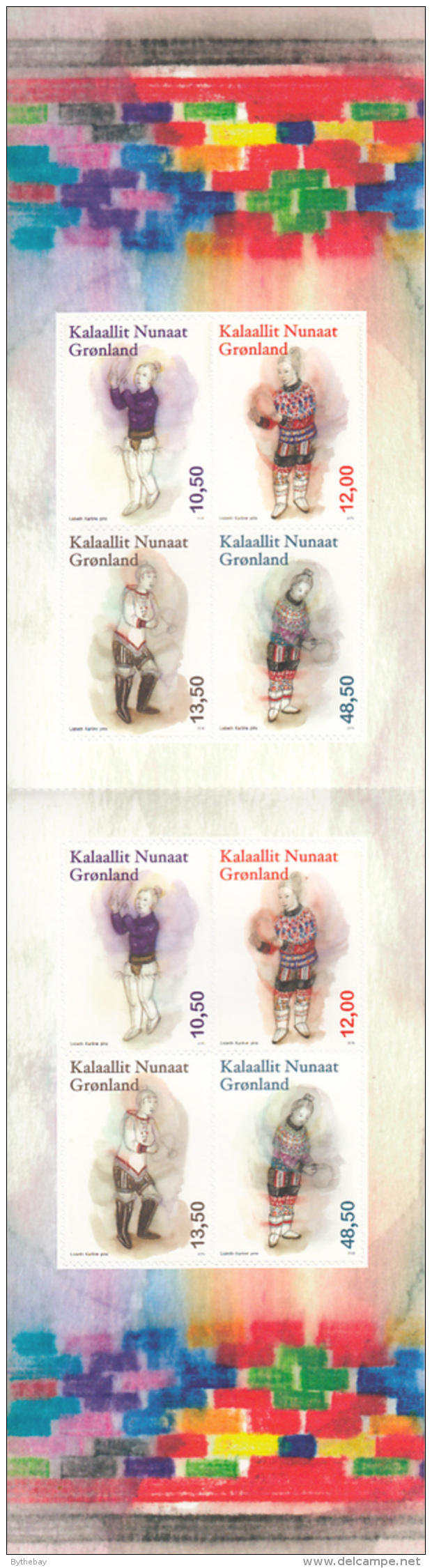 Greenland Booklet 2016 Women In Traditional Dress Playing Instrument - Postzegelboekjes