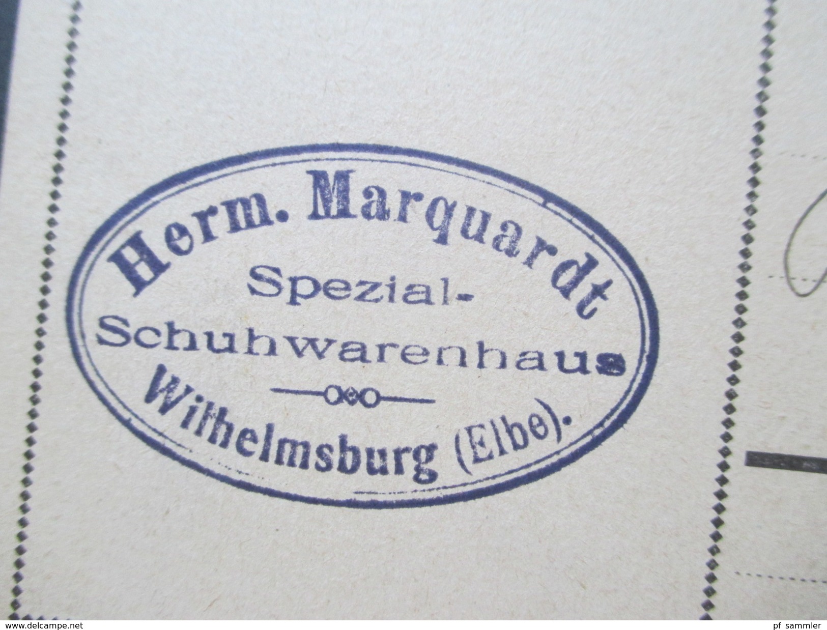 DR 1922 Germania MeF / Waagerechtes Paar Postkarte Herm. Marquardt Spezial Schuhwaren Wilhelmsburg (Elbe) - Briefe U. Dokumente